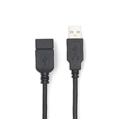 Nedis USB2.0 hosszabító kábel, hossz 1m, CCGL60010BK10