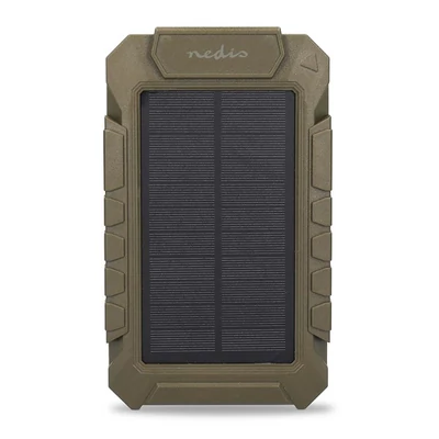 Nedis WCPBK80GN 8000mAh külső akku (powerbank) beépített napelem panellal, ideális vadkamerákhoz, 5V, 6V, 12V, IPX56