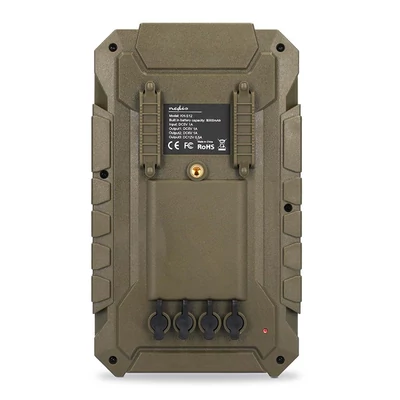 Nedis 8000mAh powerbank beépített napelem panellal, vadkamerákhoz, 5V, 6V, 12V, IPX56, WCPBK80GN