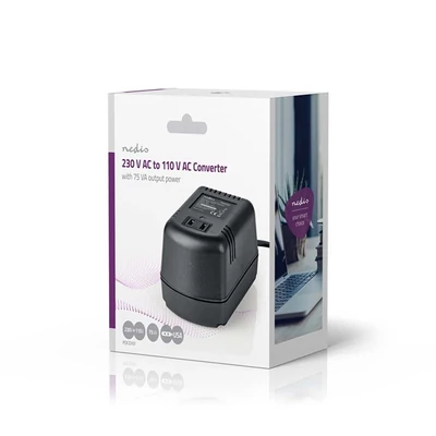 Nedis áramátalakító 230 V - 110 V 75W Földeletlen USA