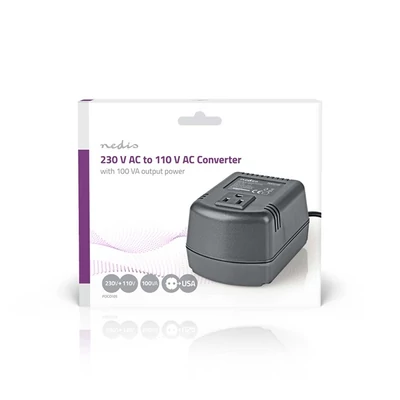 Nedis POCO105 power konverter, Hálózati tápellátás, 230 V AC 50 Hz,  70 W, Dugó földelt érintkezővel,  Fekete