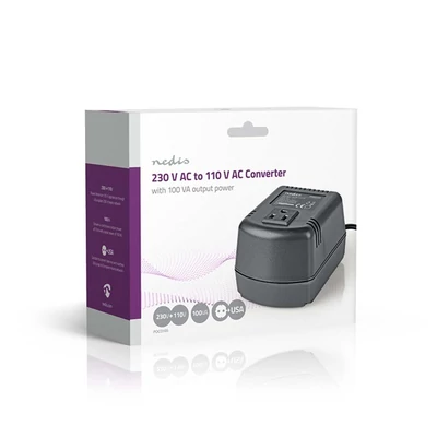 Nedis POCO105 power konverter, Hálózati tápellátás, 230 V AC 50 Hz,  70 W, Dugó földelt érintkezővel,  Fekete