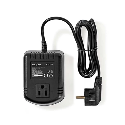 Nedis POCO105 power konverter, Hálózati tápellátás, 230 V AC 50 Hz,  70 W, Dugó földelt érintkezővel,  Fekete