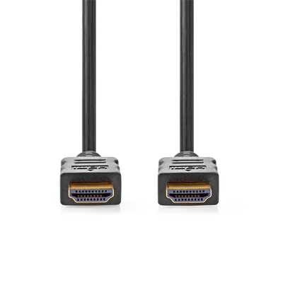 Nedis HDMI kábel ethernettel CVGL34060B HDMI-csatlakozó™ 4K@60Hz  ARC  18 Gbps  10,0 m Kerek  PVC  Fekete