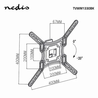 NEDIS TVWM1330BK fali tartó 23 - 55 