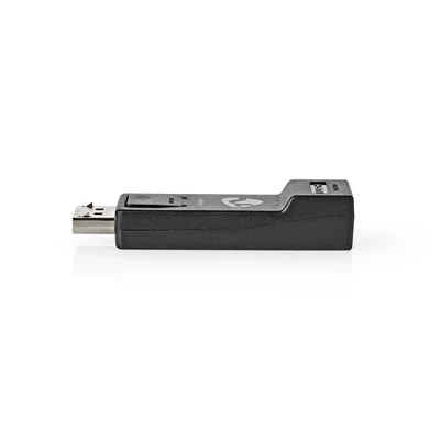 Nedis Display port dugó CCGB37915BK, HDMI kimenet 1080p@60Hz Nikkelezett Egyenes Kerek ABS Fekete