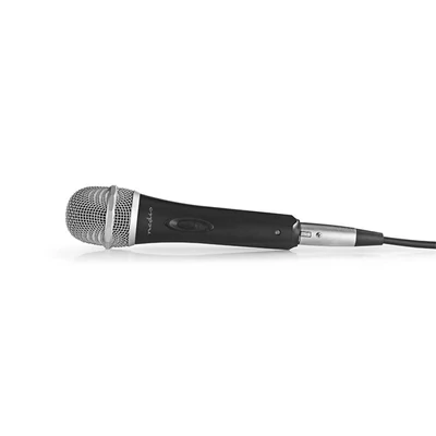 NEDIS MPWD50CBK vezetékes mikrofon,Kardioid Levehető kábel 5,00 m 50 Hz - 15 kHz 600 Ohm -72 dB | Be/Ki kapcs.Fek/szürke