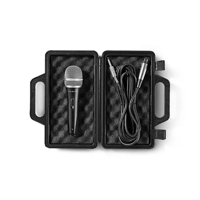 NEDIS MPWD50CBK vezetékes mikrofon,Kardioid Levehető kábel 5,00 m 50 Hz - 15 kHz 600 Ohm -72 dB | Be/Ki kapcs.Fek/szürke