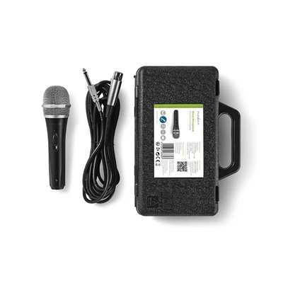 NEDIS MPWD50CBK vezetékes mikrofon,Kardioid Levehető kábel 5,00 m 50 Hz - 15 kHz 600 Ohm -72 dB | Be/Ki kapcs.Fek/szürke