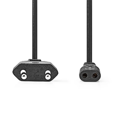Nedis táp kábel IEC-320-C1, 2 x 0.75 mm˛, hossz 2m, CEGL11060BK20