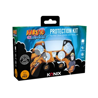 KONIX - NARUTO PS5 Dualsense kontroller Védőkészlet, Fekete
