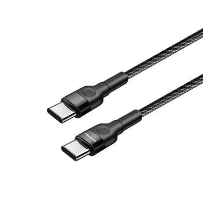 COLORWAY Kábel Type-C CW-CBPDCC047-BK, C-típusú színes kábel (PD Fast Charging 60W) 3,0A 1m fekete