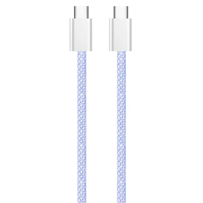 COLORWAY Kábel Type-C CW-CBPDCC061-PU, fonott pamut, PD Fast Charging 60W, 3,0A 1M lila
