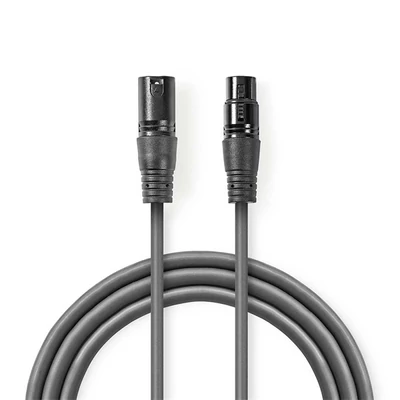 Nedis COTG15010GY200  XLR 3 tűs dugó | XLR 3 tűs aljzat, 20m