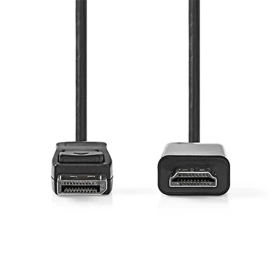 Nedis CCGL37100BK30 Display port dugó - HDMI dugó kábel 1080p, 3m