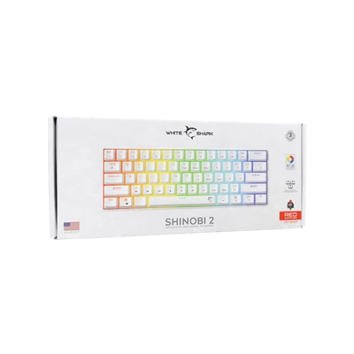 WHITE SHARK GK-004211W/R-US SHINOBI-2/W-R-US mech. bill. 61 piros gomb,fekete,angol