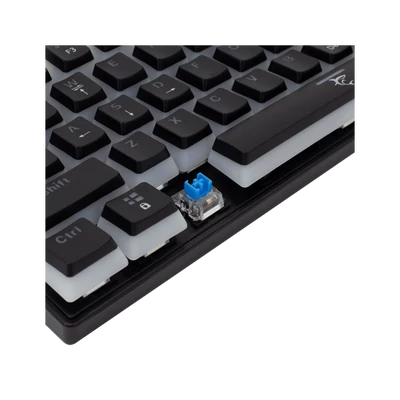 WHITE SHARK GK-2202-2B/BL-US ASHIKO-2/B/BL-US fekete mech.bill. angol, 61 kék kapcs.