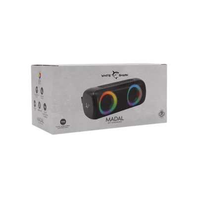 WHITE SHARK GBT-876 MADAL BLUETOOTH HANGSZÓRÓ 2X10W, TWS, fekete