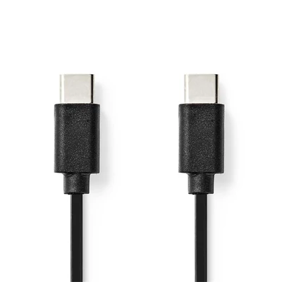 Nedis CCGL60700BK10 USB C - USB C (USB-C) kábel, USB2.0, 60W, hossz 1m