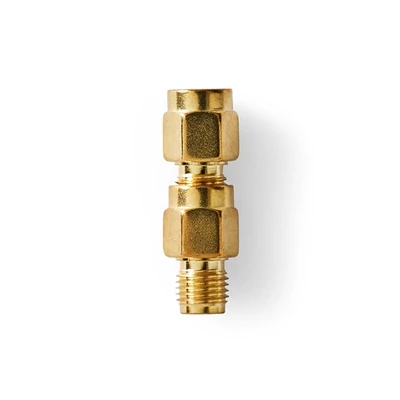 Nedis CSGB02111GD dugó - aljzat fordított polarítású adapter, 50 Ohm, réz, aranyozott, 2db/csomag
