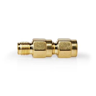 Nedis CSGB02111GD dugó - aljzat fordított polarítású adapter, 50 Ohm, réz, aranyozott, 2db/csomag