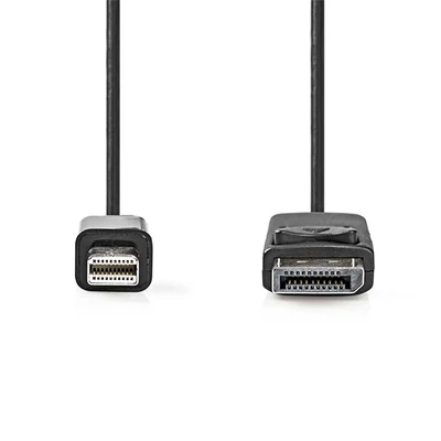 Nedis CCGL37400BK20 mini Displayport1.2 kábel, Display port dugó, 21.6 Gbps, 2m