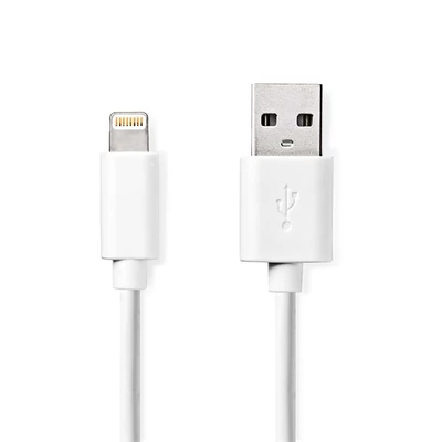 Nedis CCGL39300WT20 USB 2.0, Apple Lightning 8-Pin kábel MFI engedélyes Apple chipkészlettel, 2m