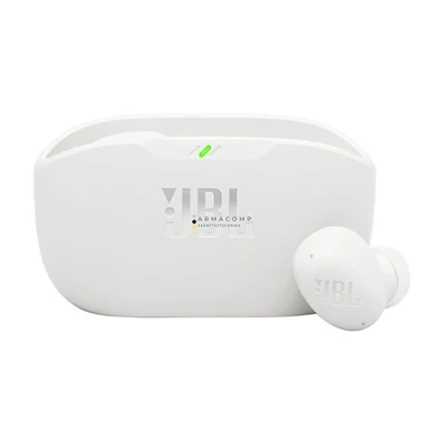 JBL Wave Buds 2 Bluetooth fülhallgató, aktív zajszűrő, mélyhang kiemelés,  IP 54 por és vízálló, 4  mikrofon, fehér
