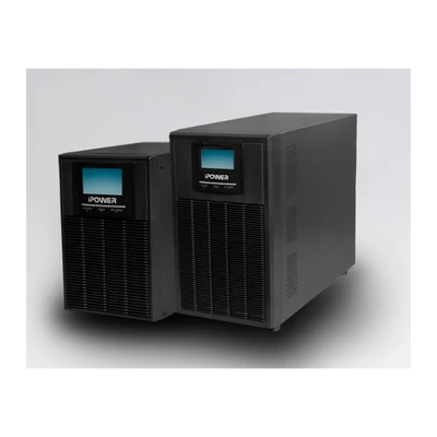 iPOWER UPS, 1000VA, 1000W, 4x IEC C13, SNMP/USB/RS-232, szünetmentes tápegység, LCD kijelző, AVR, online, tower