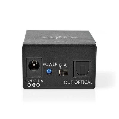 Nedis ASWI2512BK digitális audio kapcsoló 2x Toslink