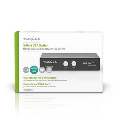Nedis CSWI5902BK VGA kapcsoló 2 portos