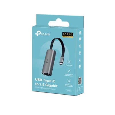 TP-LINK Átalakító USB Type-C to Ethernet Adapter 2500Mbps, UE310C