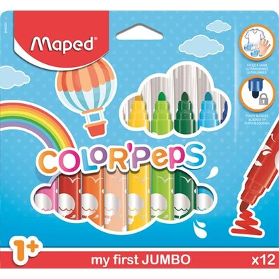 Filctoll készlet, 1-5 mm, kimosható, vastag, MAPED 
