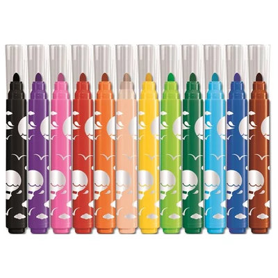 Filctoll készlet, 1-5 mm, kimosható, vastag, MAPED 