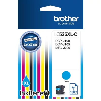 Brother LC525XLC Tintapatron cián 12,8 ml 1.300 oldal kapacitás