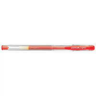 Zseléstoll, 0,3 mm, kupakos, UNI "UM-100 Signo Micro", piros