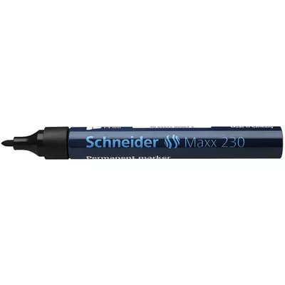 Alkoholos marker, 1-3 mm, fémházas, SCHNEIDER "Maxx 230", fekete