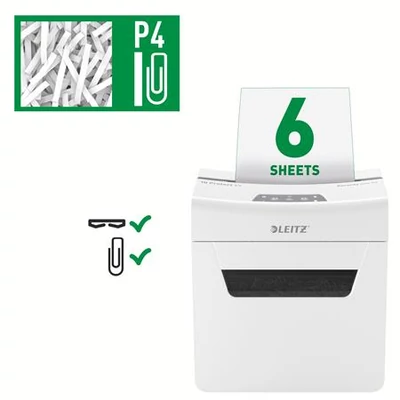 Iratmegsemmisítő, konfetti, 6 lap, LEITZ 