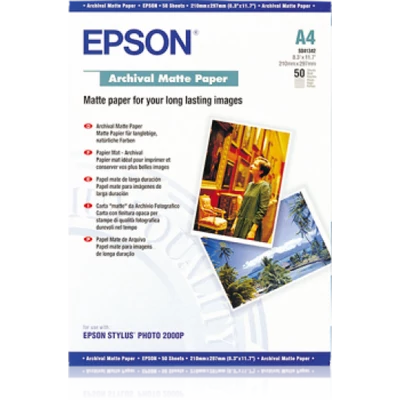 Epson matt archiváló fotópapír (A4, 50 lap, 192g)