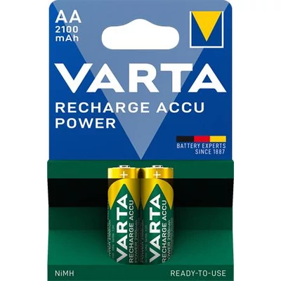 Tölthető elem, AA ceruza, 2x2100 mAh, előtöltött, VARTA 