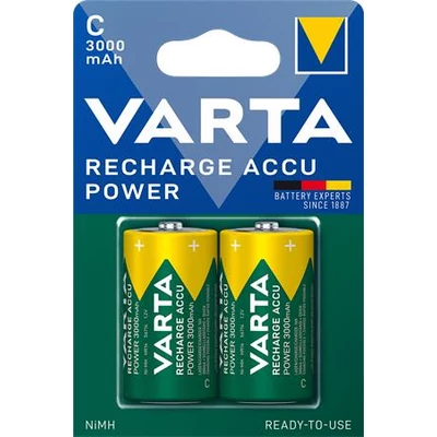 Tölthető elem, C baby, 2x3000 mAh, előtöltött, VARTA 