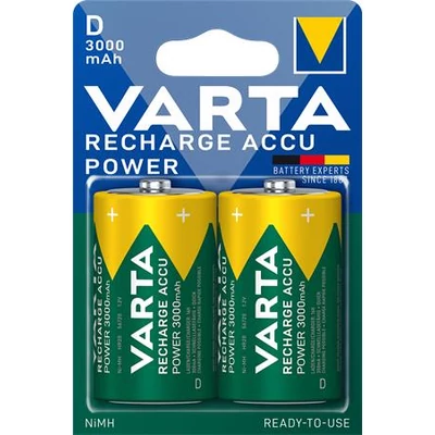 Tölthető elem, D góliát, 2x3000 mAh, előtöltött, VARTA 