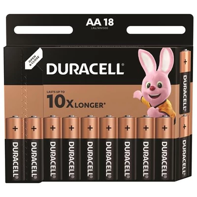 Elem, AA ceruza, 18 db, DURACELL 