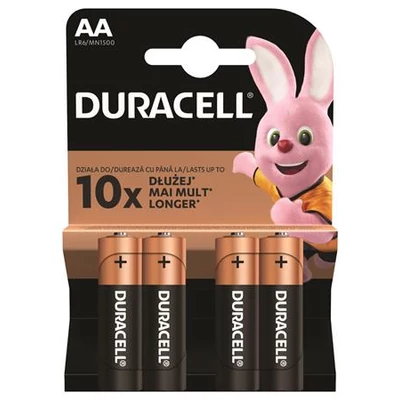 Elem, AA ceruza, 4 db, DURACELL 