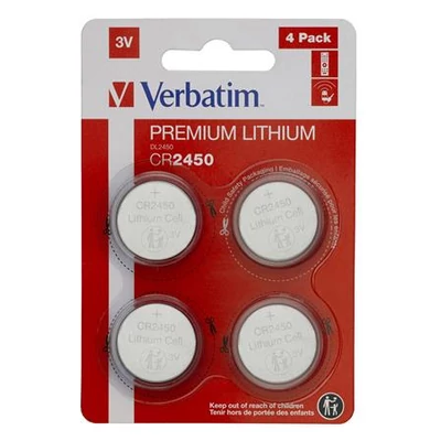 Gombelem, CR2450, 4 db, VERBATIM 