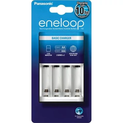 Elemtöltő, AA ceruza/AAA mikro, 2/4, időzítő, PANASONIC 