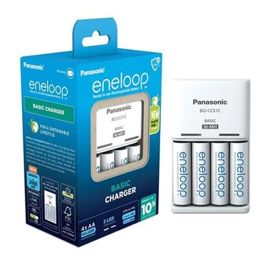 Elemtöltő, AA/AAA, 4x2000 mAh AA, PANASONIC 