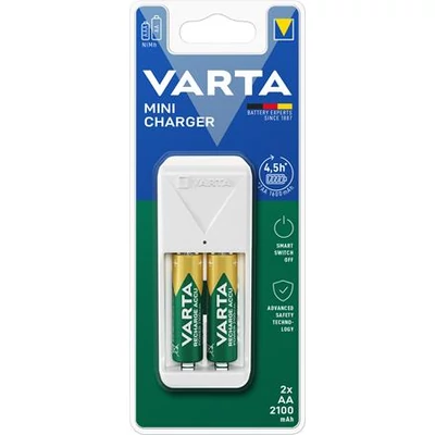 Elemtöltő, AA/AAA, 2x2100 mAh AA, VARTA 
