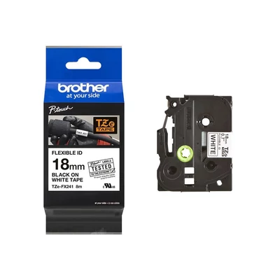 Brother TZe-FX241 18 mm széles 8m hosszú szalagkazetta
