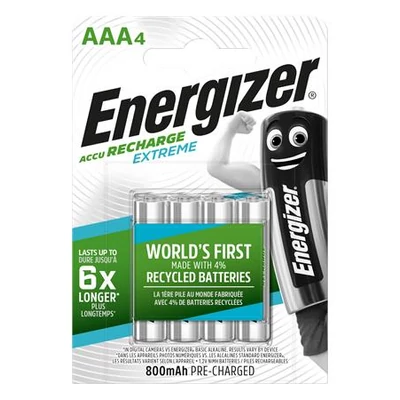 Tölthető elem, AAA mikro, 4x800 mAh, előtöltött, ENERGIZER 